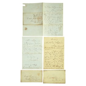 [Native-Americana] Catlin, George. Group of 3 Autograph Letters, signed