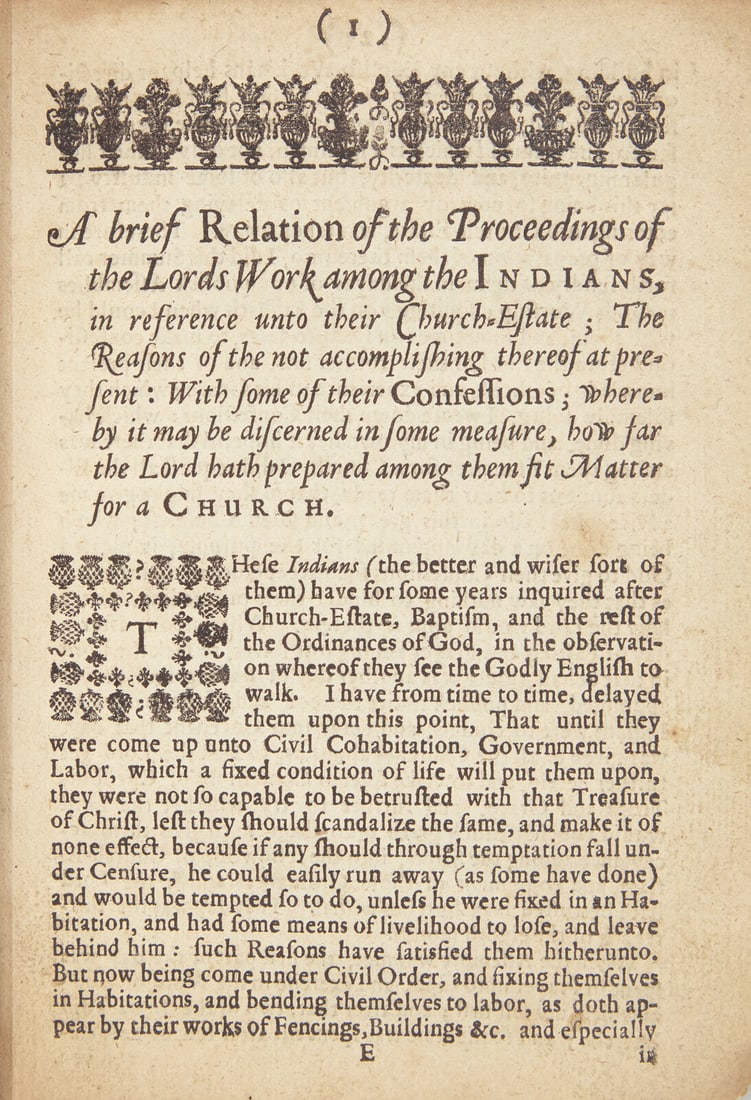[Native-Americana] (Eliot, John, and Thomas Mayhew. Tears of Repentance... First edition: [Native-Americana] Eliot, John, and Thomas Mayhew. Tears of Repentance: Or, a further Narrative of the Progress of the Gospel Amongst the Indians in New-England... The Very Rare Seventh Eliot Indian T