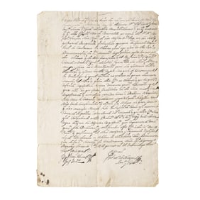 [Native-Americana] [New Mexico] Obregon, Antonio de. Autograph Document, signed