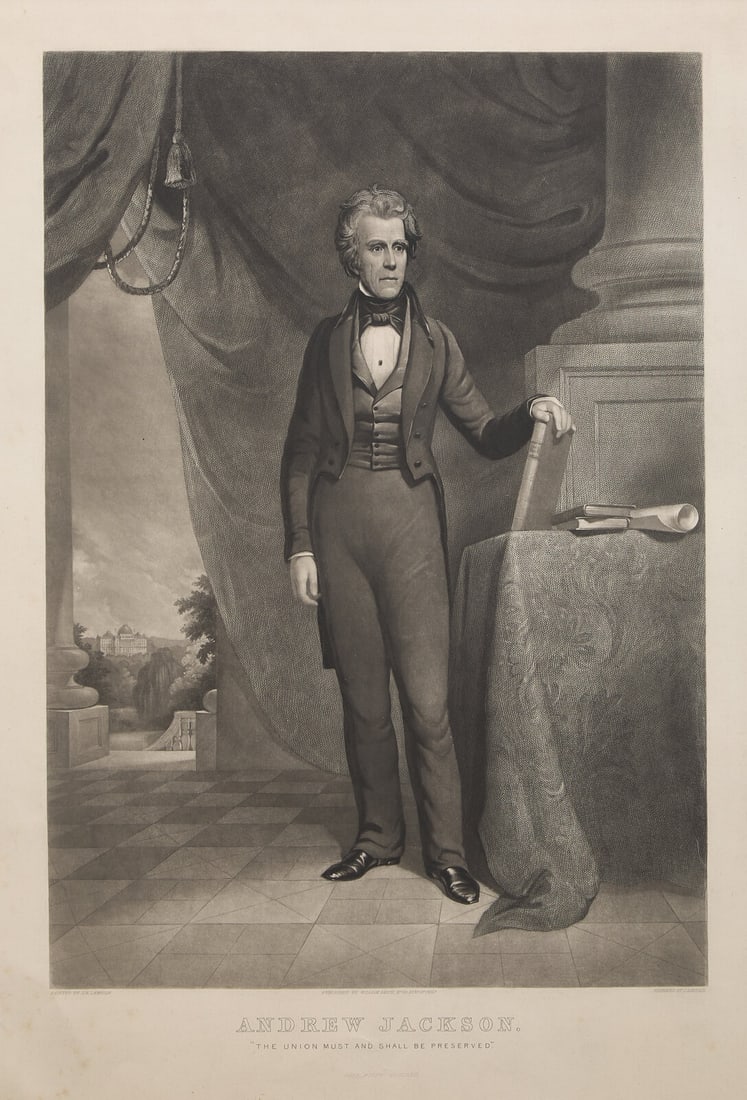 [Presidential] Sartain, John. Andrew Jackson. "The Union Must and Shall Be Preserved" (1 of 2)