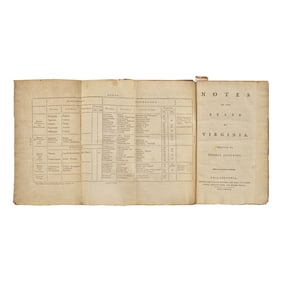 [Presidential] Jefferson, Thomas. Notes on the State of Virginia. First American Edition, Entirely