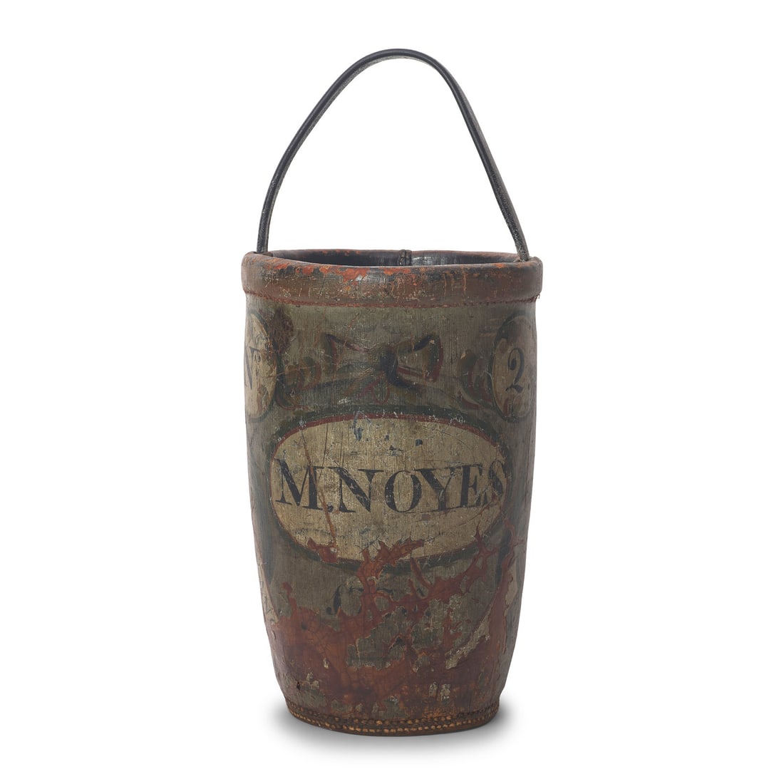 A Painted Leather Fire Bucket (1 of 4)