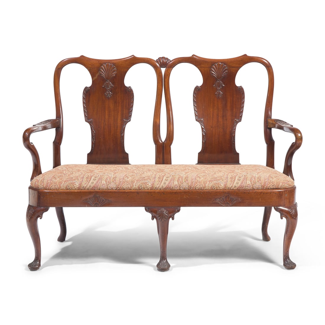 A George II Carved Mahogany Double Chair-Back Settee (1 of 3)