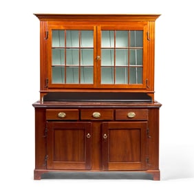 A Chippendale Cherry Step-Back Cupboard