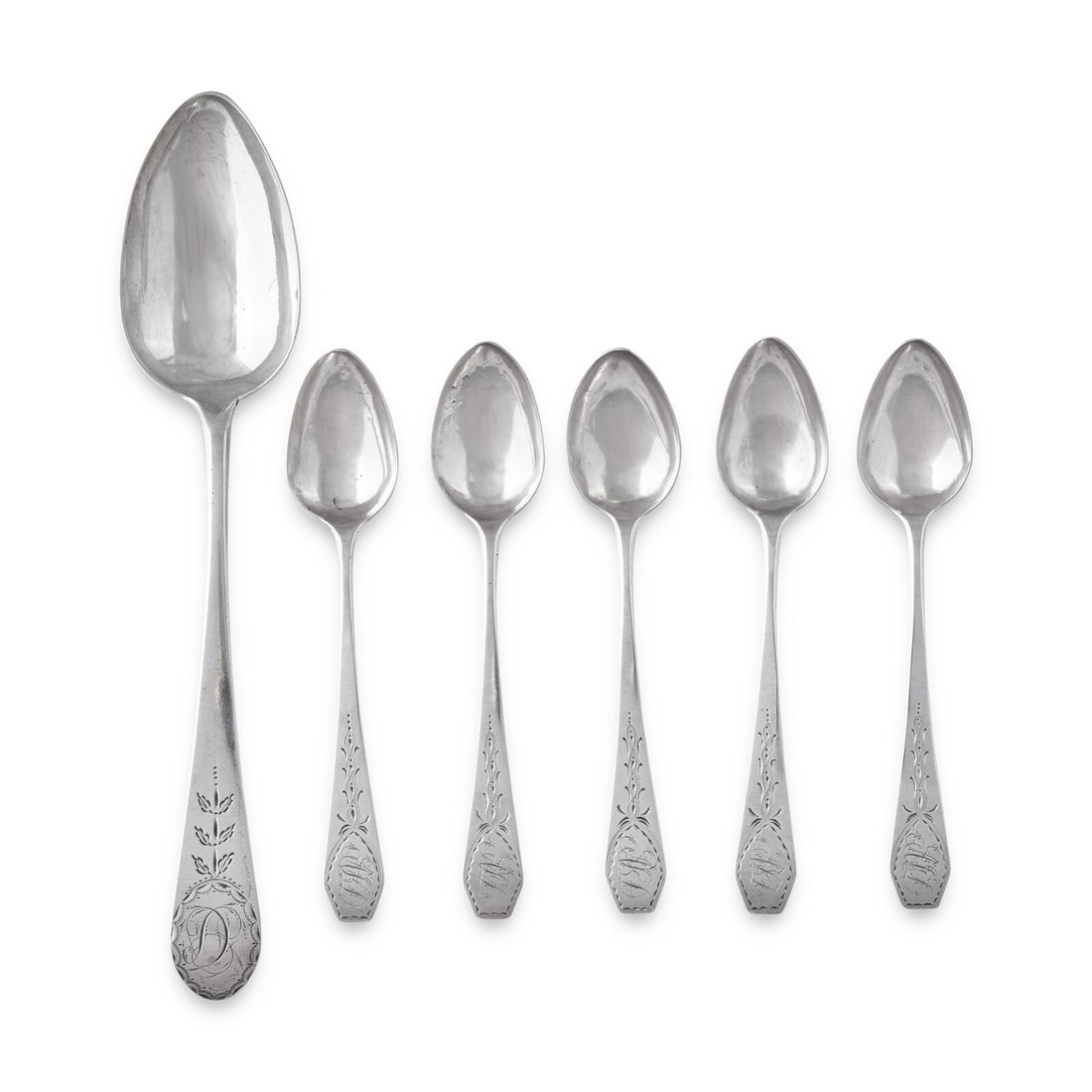 A Group of Six Silver Spoons (1 of 3)