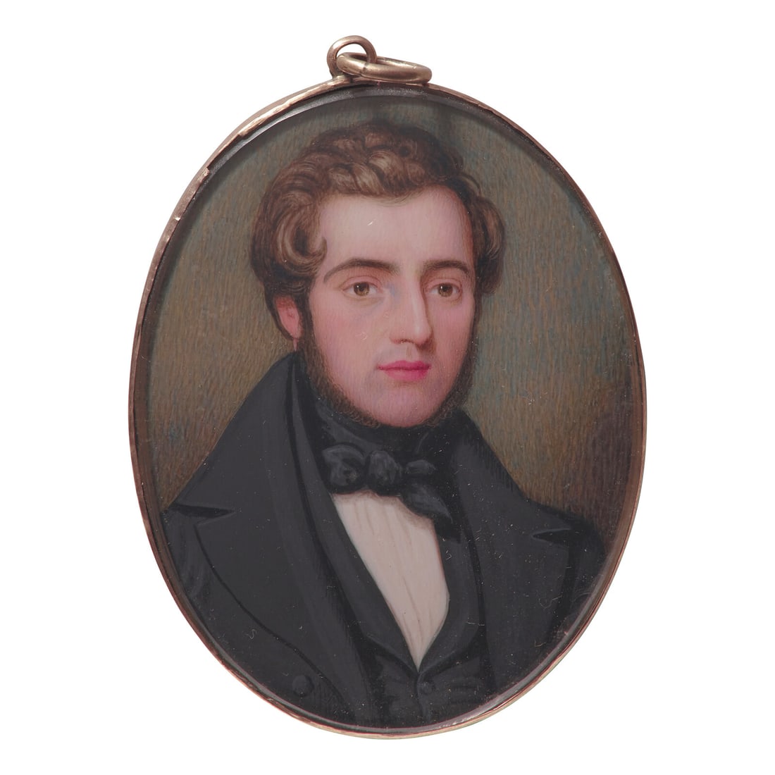 Anglo-American School 19th Century, A Portrait Miniature of a Gentleman (1 of 2)