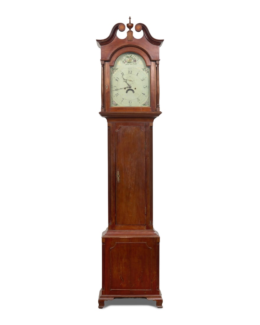 A Federal Inlaid Cherry Tall Case Clock (1 of 3)