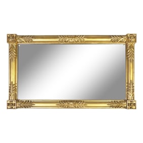 A Classical Carved and Giltwood Overmantel Mirror
