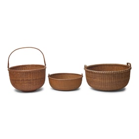 Three Nantucket Lightship Baskets