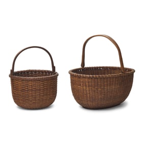 Two Nantucket Lightship Baskets