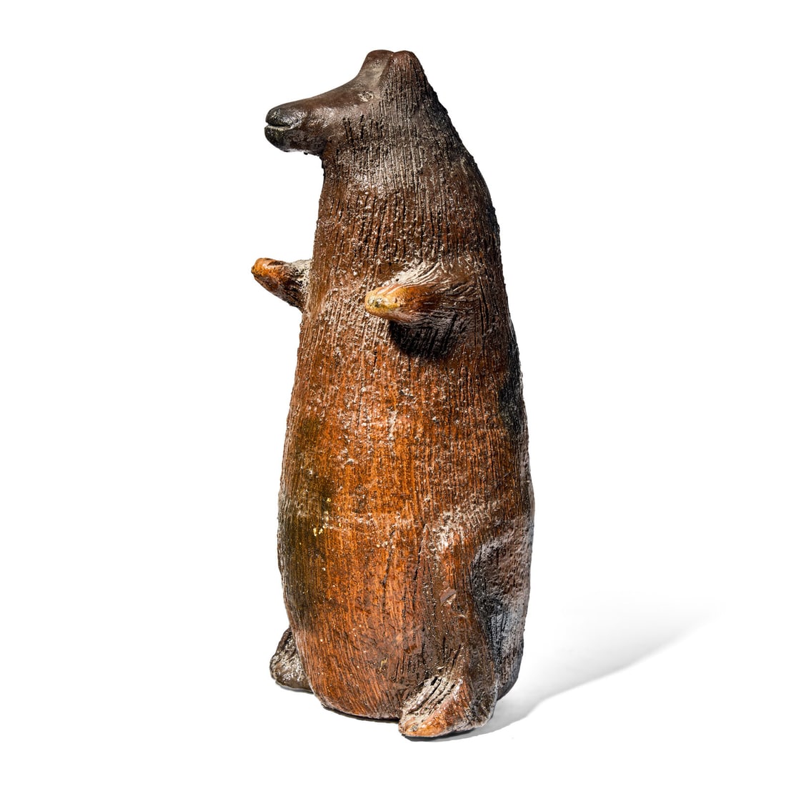 Louise Goodman (b. 1937), A Fired Clay Work with Piñon Pitch: Bear Bank - 2