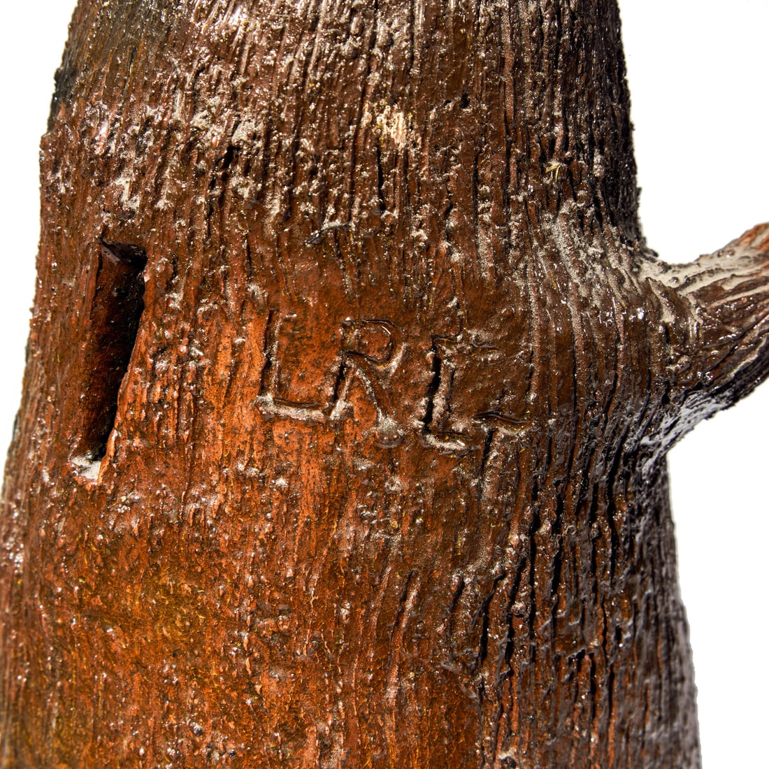 Louise Goodman (b. 1937), A Fired Clay Work with Piñon Pitch: Bear Bank - 3