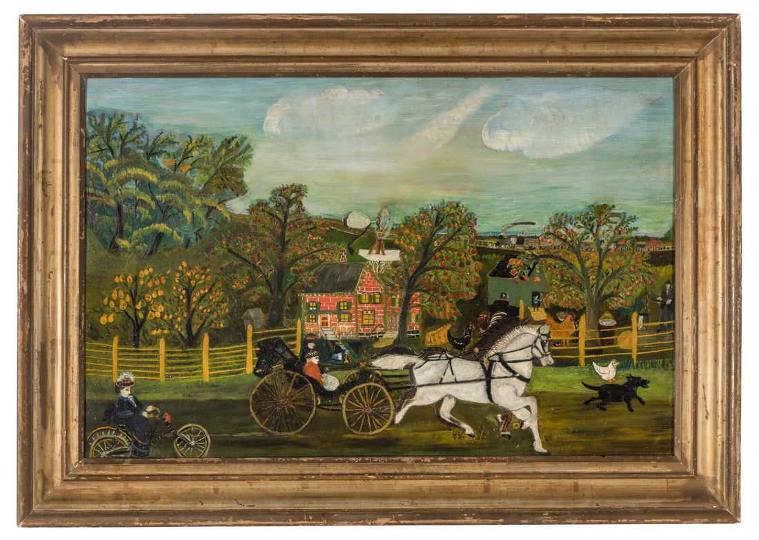 American School 19th Century, A Farm Landscape, Probably Washington County, Pennsylvania (1 of 4)