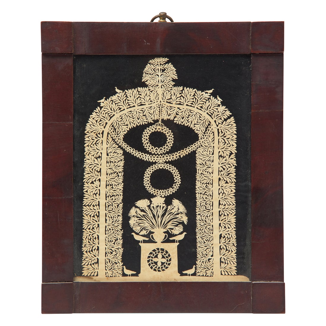 American School 19th Century, A Scherenschnitte Picture of an Arbor (1 of 2)