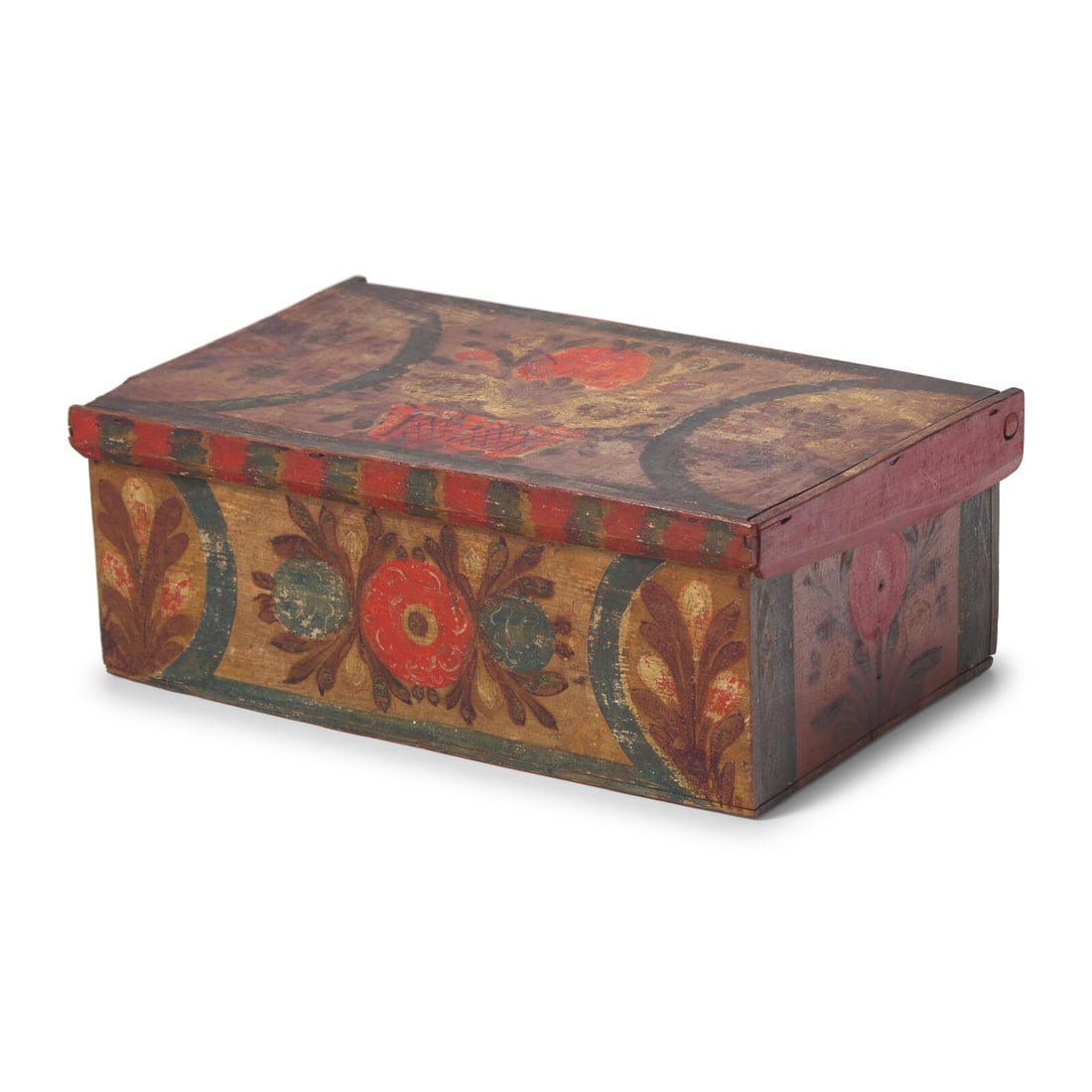 A Paint-Decorated Poplar Box (1 of 2)