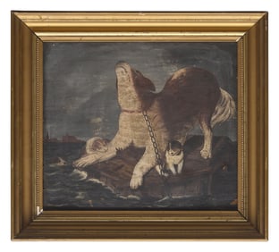American School 19th Century, After Sir Edwin Landseer (English, 1802-1873), Shipwrecked
