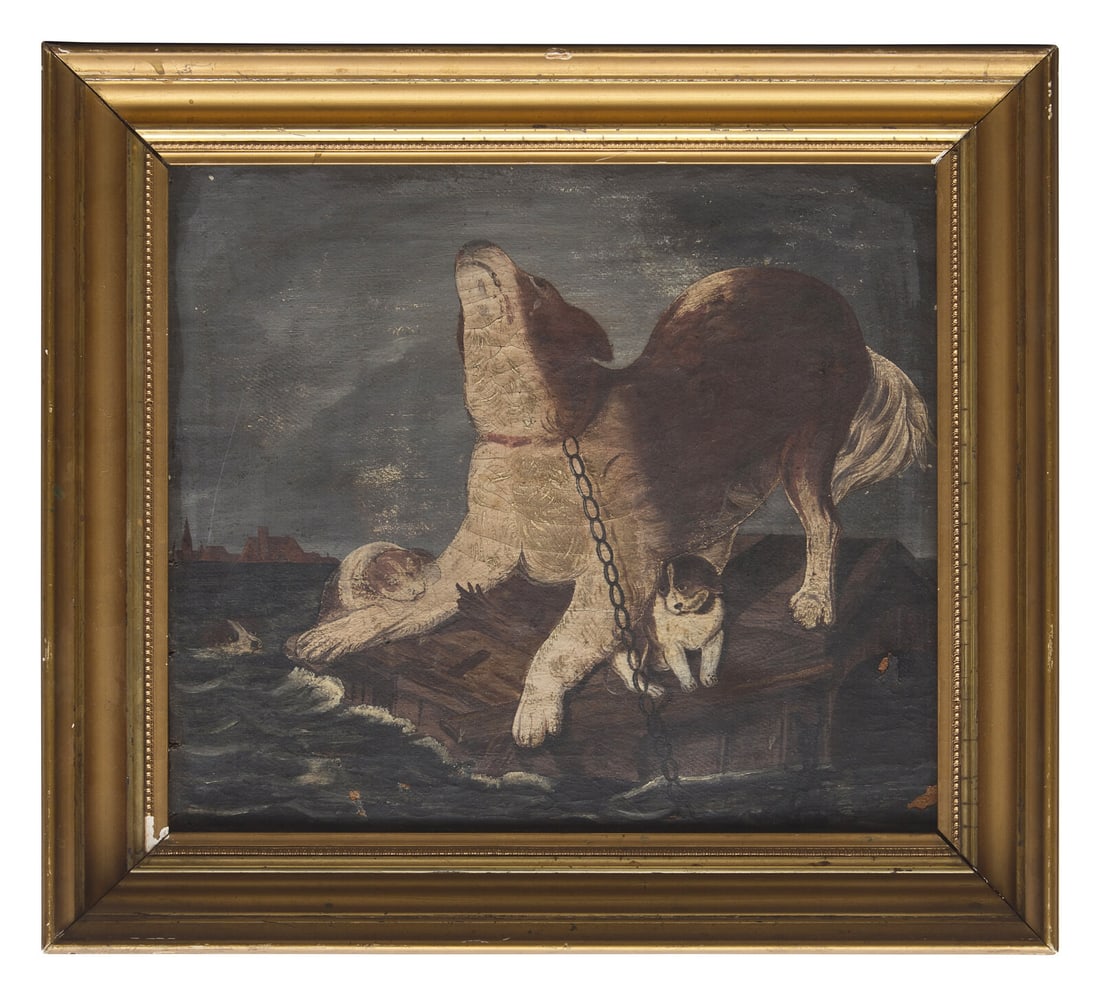 American School 19th Century, After Sir Edwin Landseer (English, 1802-1873), Shipwrecked (1 of 2)