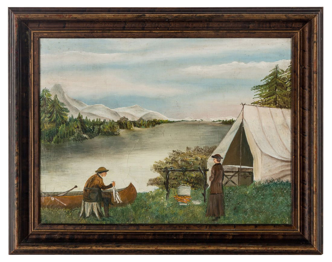 American School 20th Century, Fishing in the Adirondacks (1 of 4)