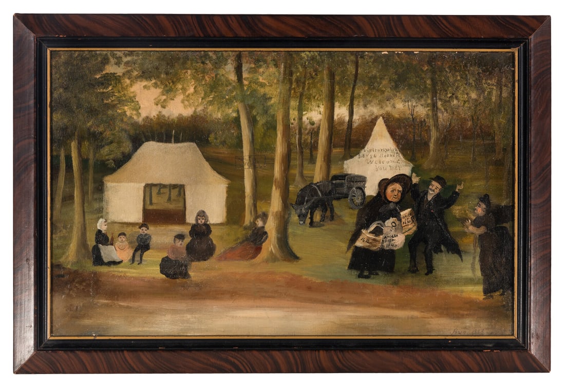 American School 19th Century, A Campground in Northwestern Illinois (1 of 5)