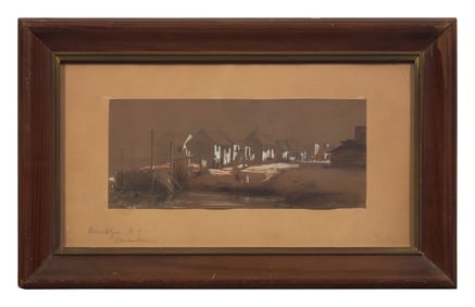 Charles Parsons (1821-1910), A Street View in Brooklyn, New York