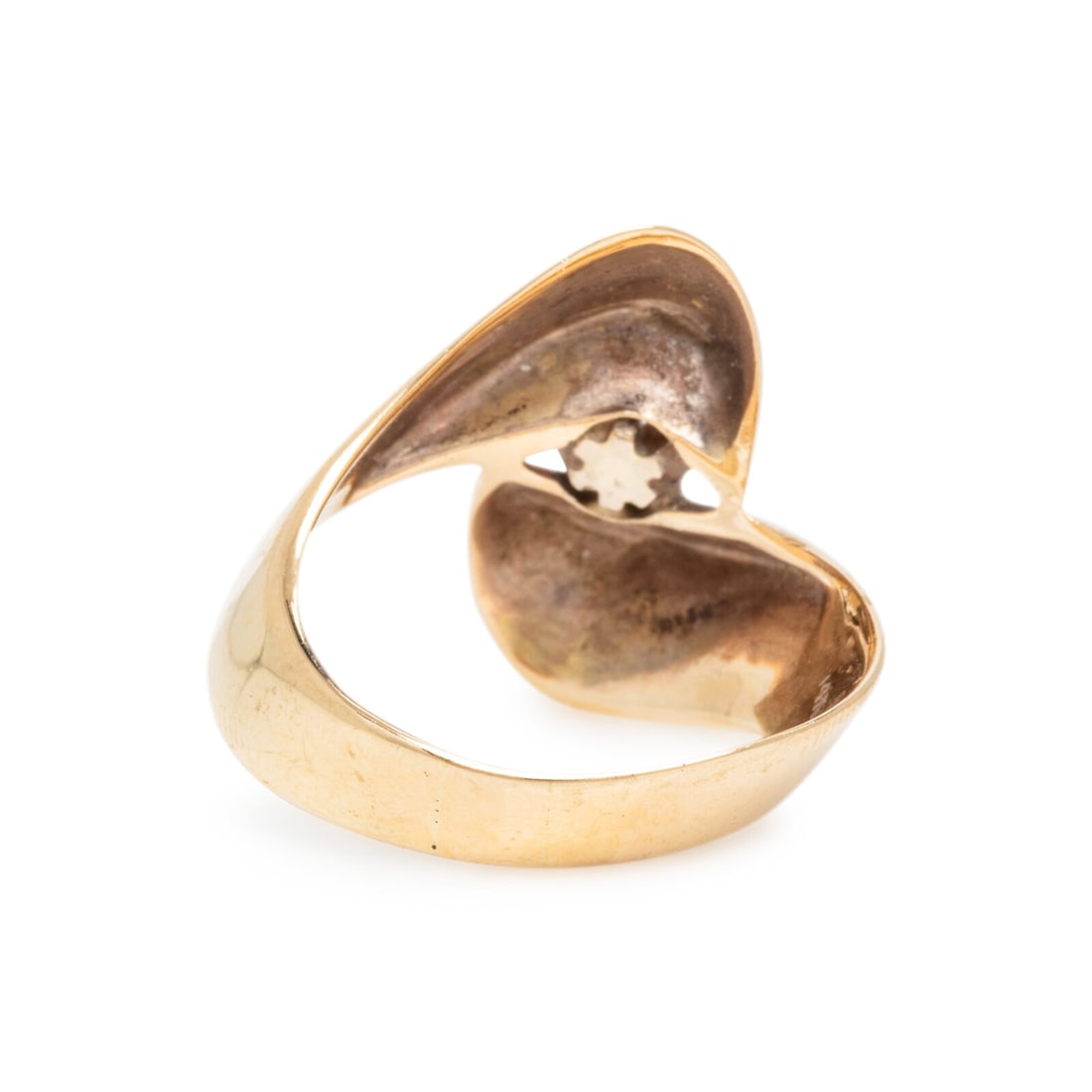 DIAMOND AND YELLOW GOLD RING - 3