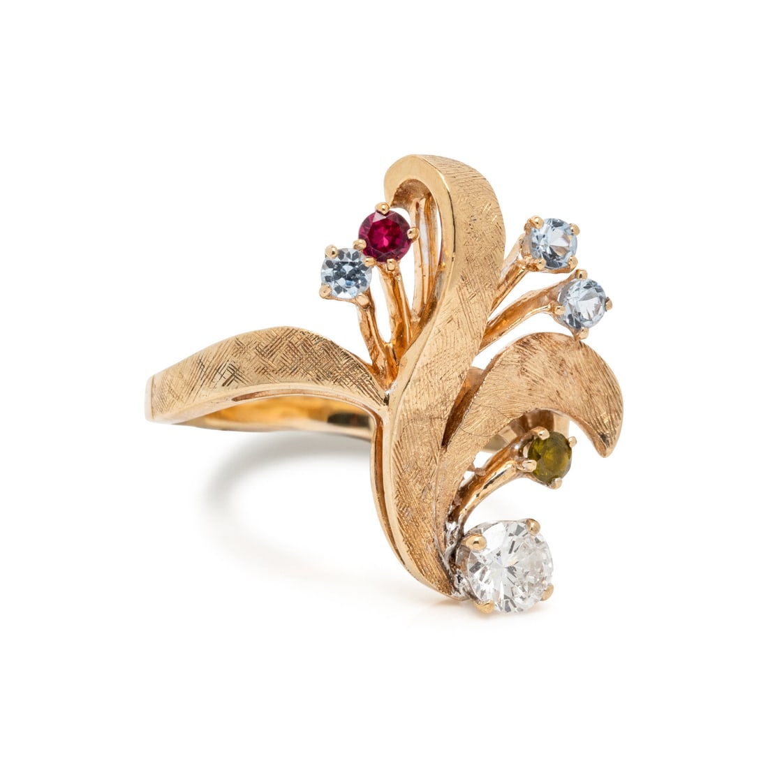 YELLOW GOLD AND MULTIGEM RING - 2