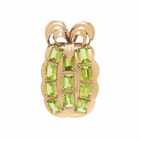 PERIDOT AND ROSE GOLD PENDANT