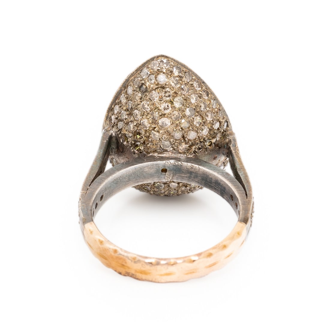 PERIDOT AND COLORED DIAMOND RING - 3