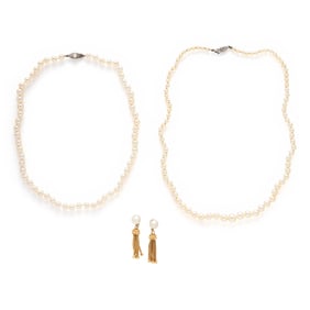 COLLECTION OF CULTURED PEARL JEWELRY