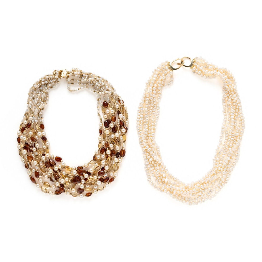 TWO KESHI PEARL NECKLACES (1 of 3)