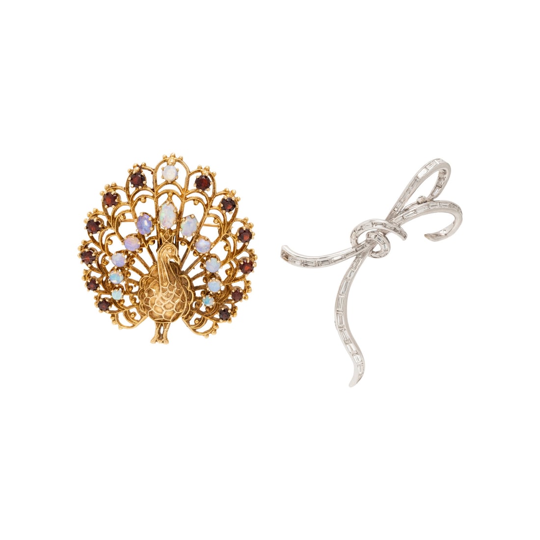 TWO MULTIGEM BROOCHES (1 of 2)