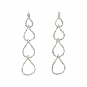 DIAMOND AND WHITE GOLD EARRINGS