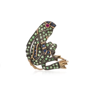 MULTIGEM LIZARD BROOCH