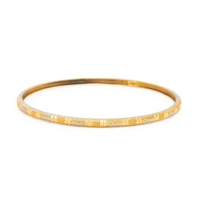HIGH KARAT BICOLOR GOLD BANGLE BRACELET