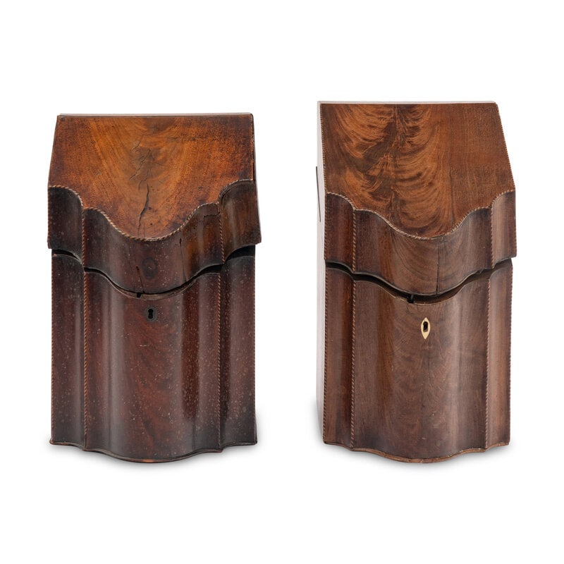 A Near Pair of George III Cutlery Boxes (1 of 2)