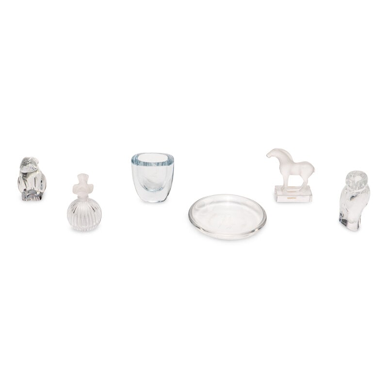Six Glass Articles with Animal Decoration (1 of 3)