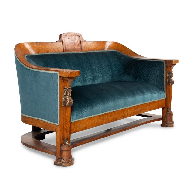 A South German or Austrian Neoclassical Birch Settee - 2