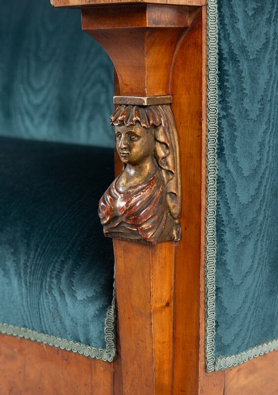 A South German or Austrian Neoclassical Birch Settee - 3