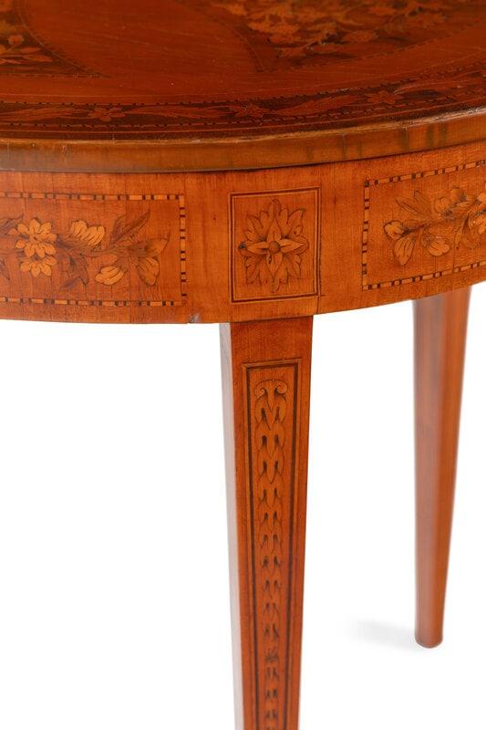 A Continental Marquetry Center Table - 4