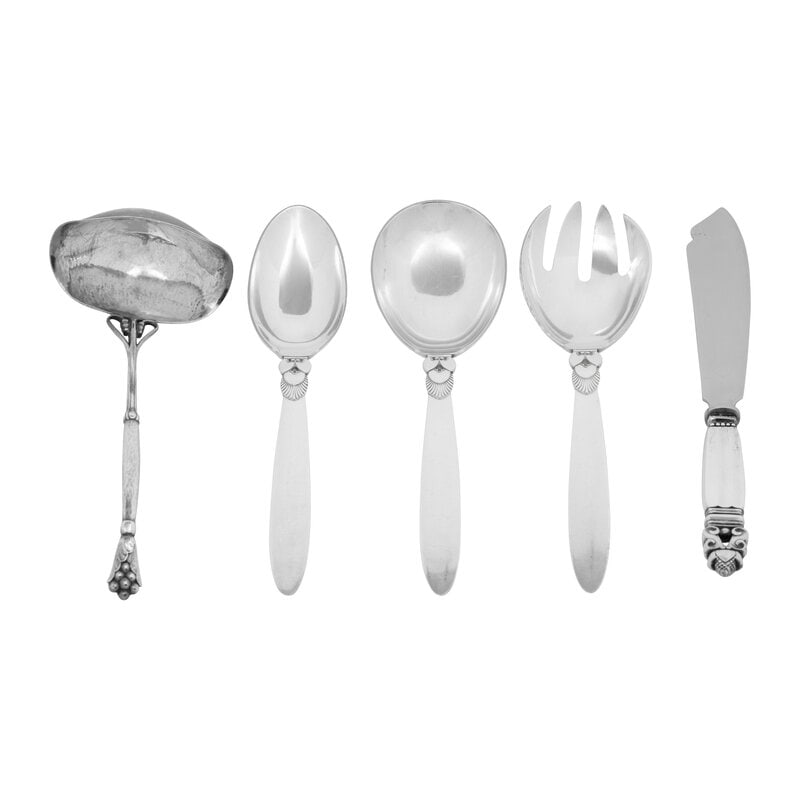 A Collection of Georg Jensen Silver Serving Articles (1 of 2)