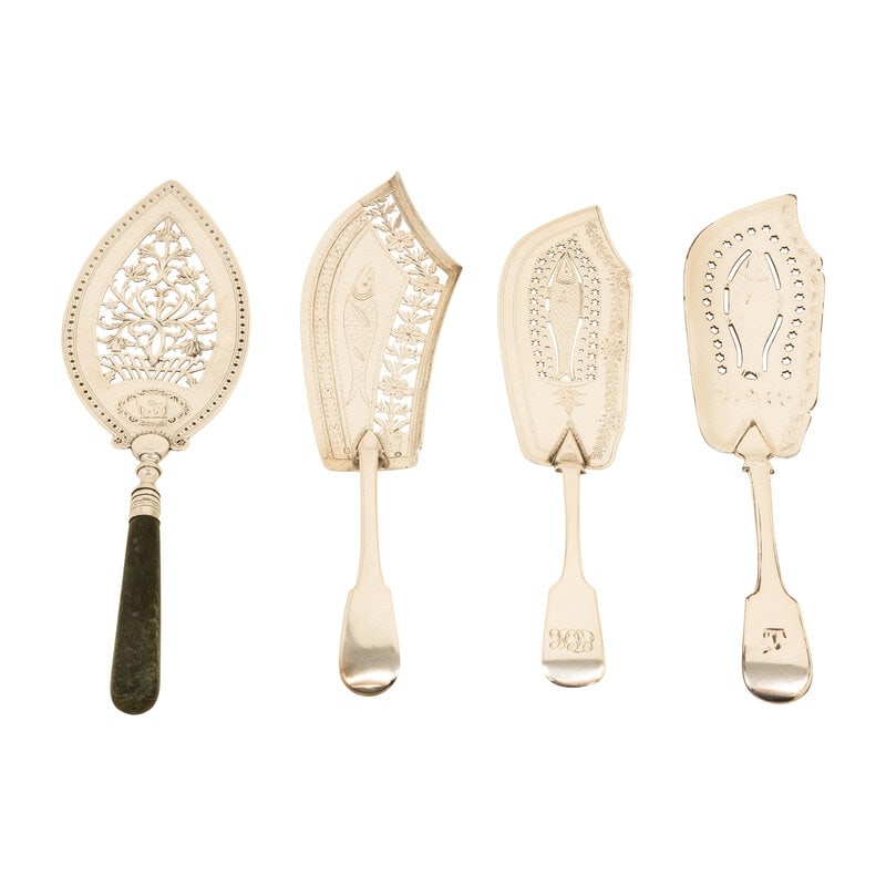 A Group of English Silver Flatware and Serving Articles (1 of 2)