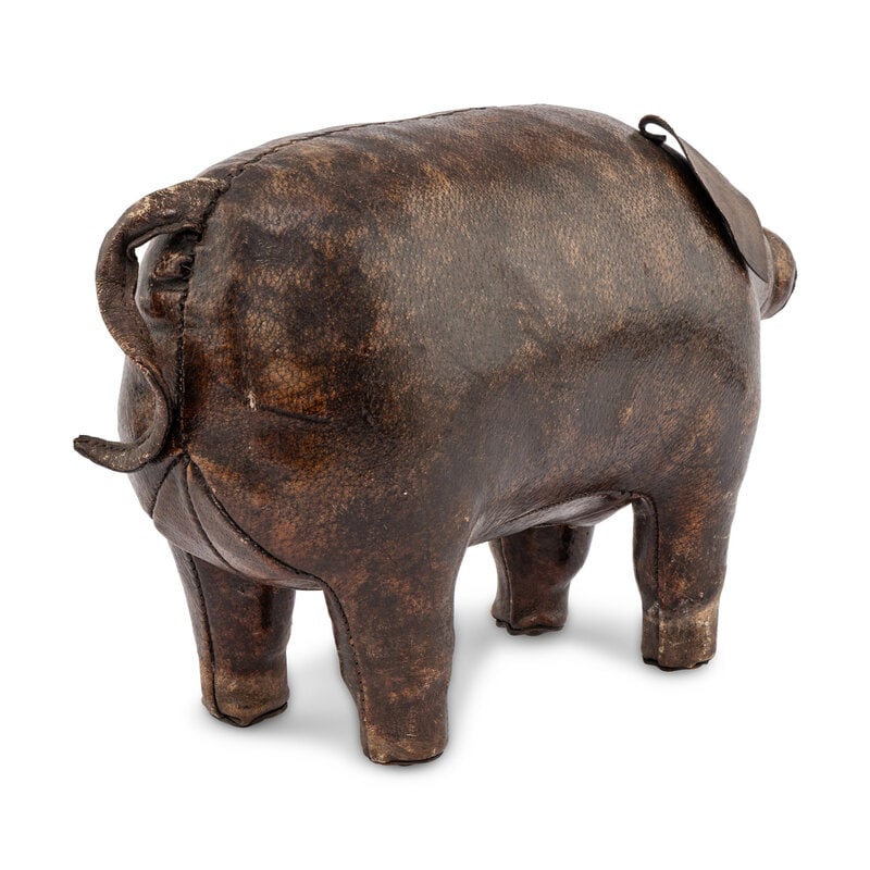 An Omersa Leather Pig-Form Stool - 2