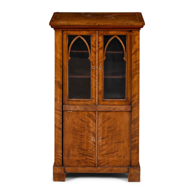 A Continental Satinwood Diminutive Cabinet (1 of 2)