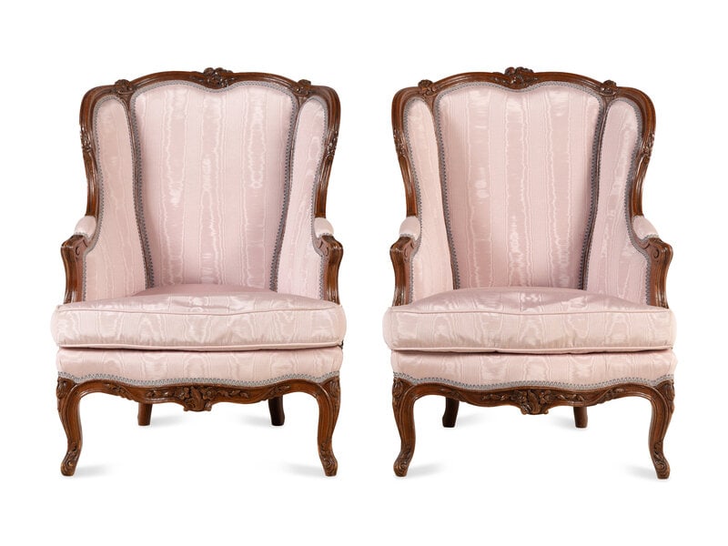 A Pair of Regence Walnut Bergeres (1 of 2)