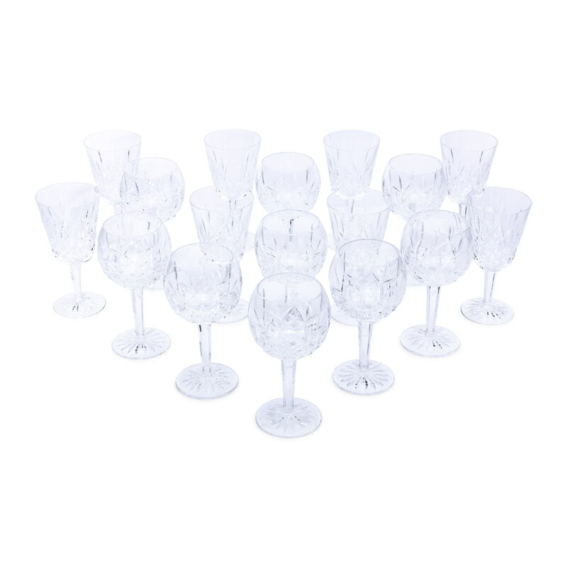 A Group of Waterford Lismore Stemware: A Group of Waterford Lismore Stemware Height 6 3/4 inches. This lot is located in Chicago.