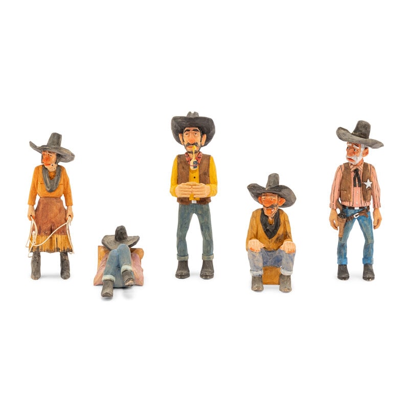 Andy Anderson (American, 1893-1963) Five Cowboys (1 of 2)