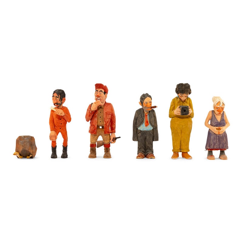 Andy Anderson (American, 1893-1963) Six Carved Figures (1 of 2)