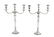 A Pair of American Sterling Silver Three-Light Candelab