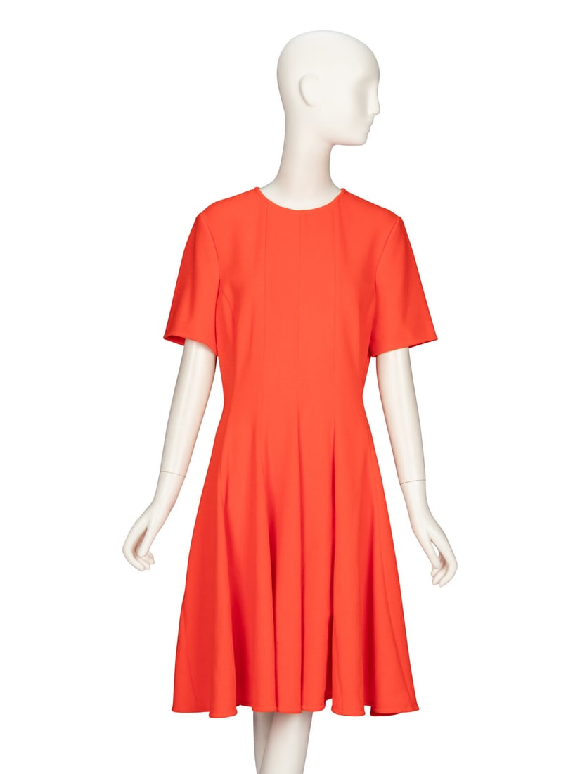 OSCAR DE LA RENTA, ORANGE SHORT SLEEVE DRESS NWT (1 of 4)