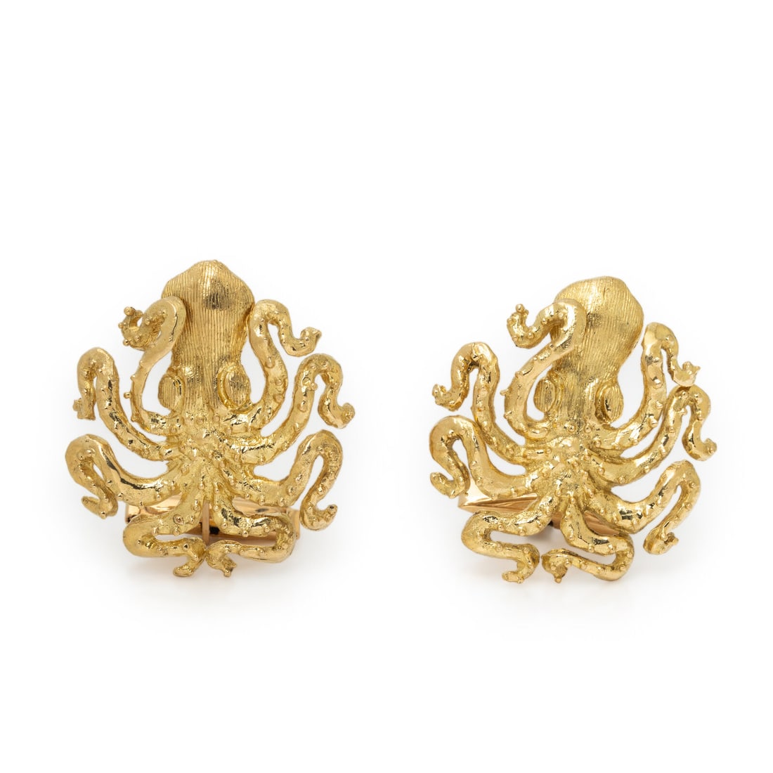 YELLOW GOLD OCTOPUS CUFFLINKS (1 of 2)